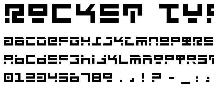 Rocket Type Bold font